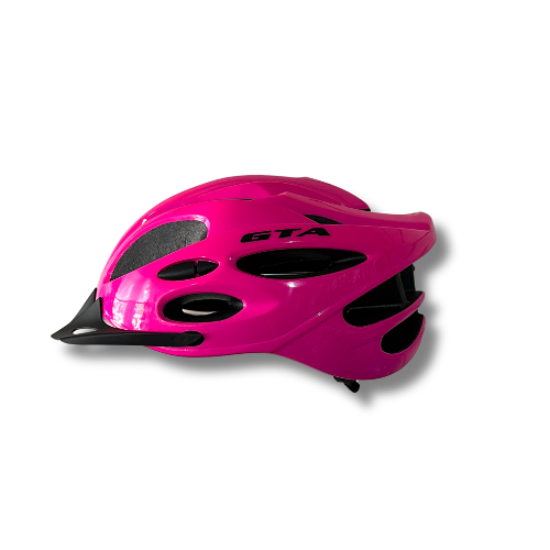 Capacete de ciclismo GTA com viseira, regulagem e led traseiro