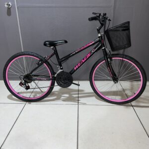 Bicicleta aro 24 MTB com 18 marchas - Feminina