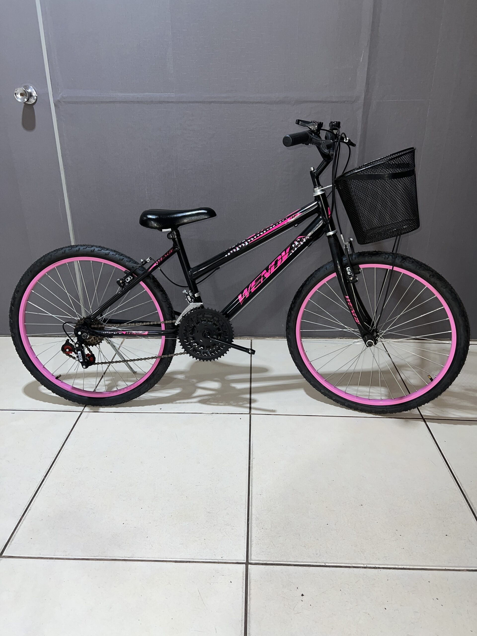 Bicicleta aro 24 MTB com 18 marchas - Feminina