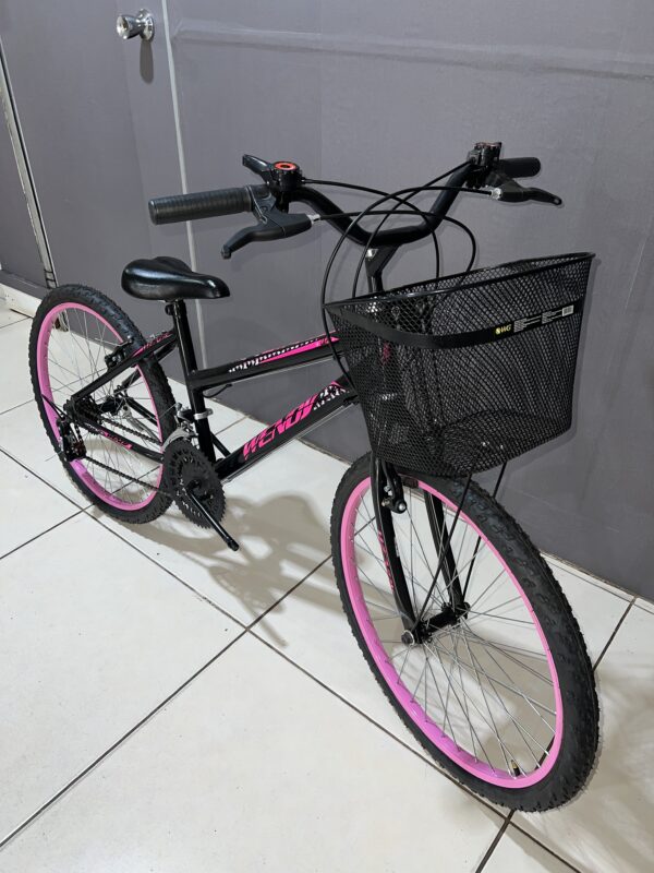 Bicicleta aro 24 MTB com 18 marchas - Feminina - Imagem 3