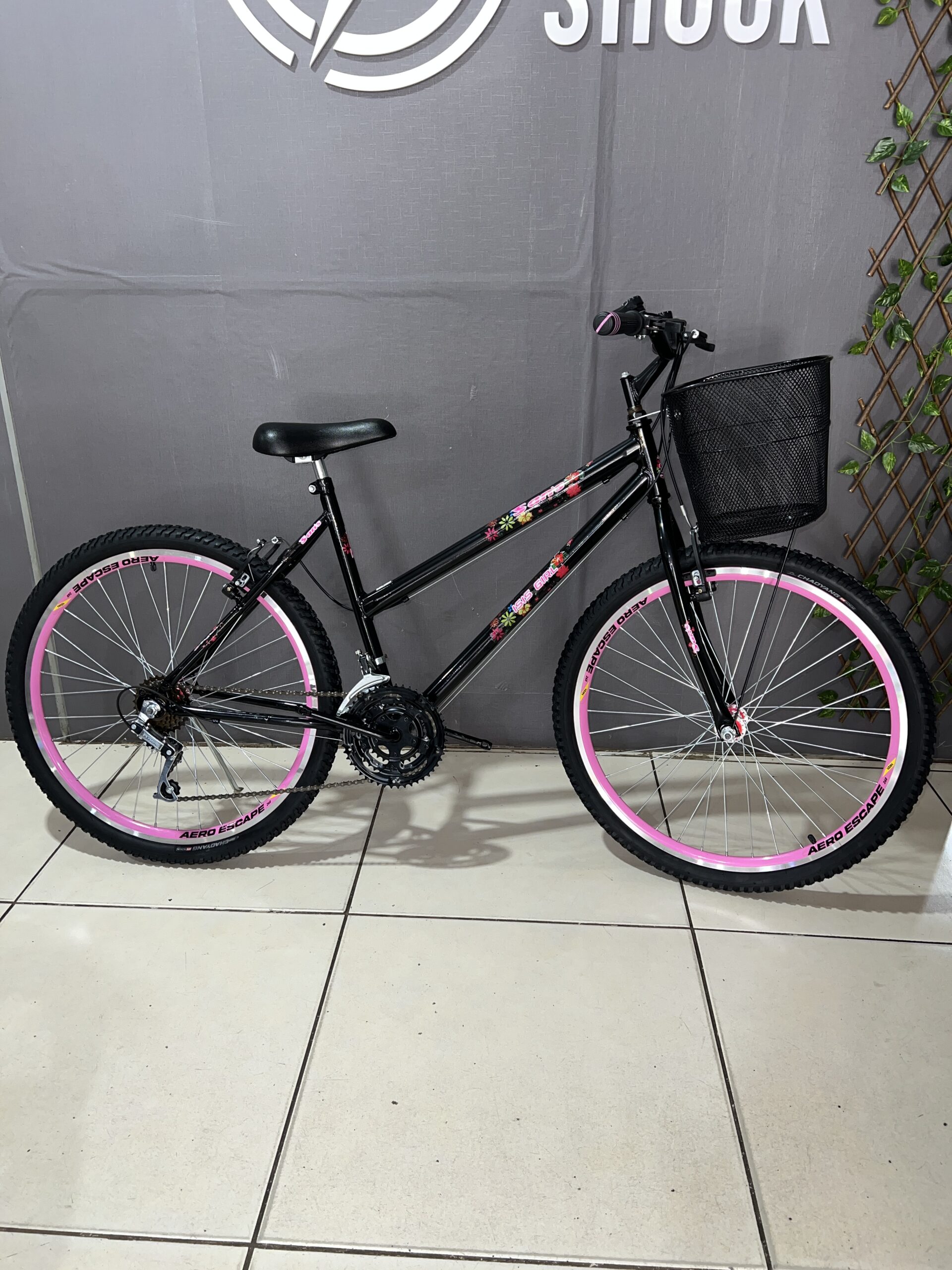 Bicicleta aro 26 MTB com aro aero e 18 marchas – Feminina
